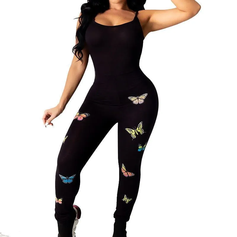 LovelyRLovely Printed Butt Lift Jumpsuit
