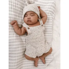Luna   Luca Novelty Knit Romper - Black Speckle