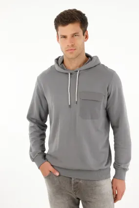 Men's Gray Pullover Hoodie
