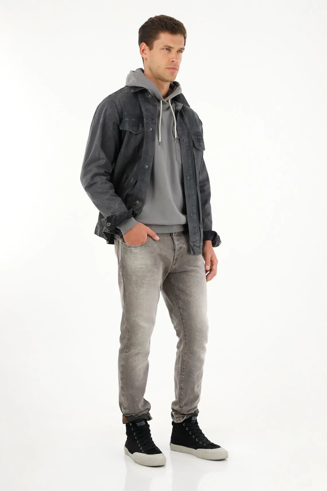 Men's Gray Pullover Hoodie