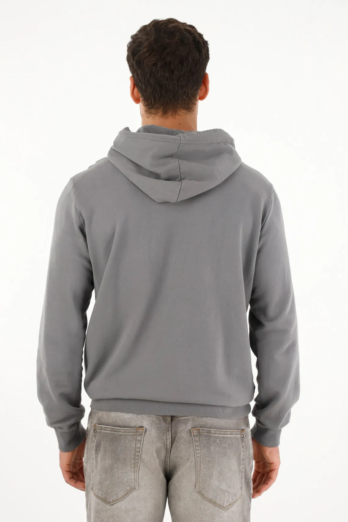 Men's Gray Pullover Hoodie