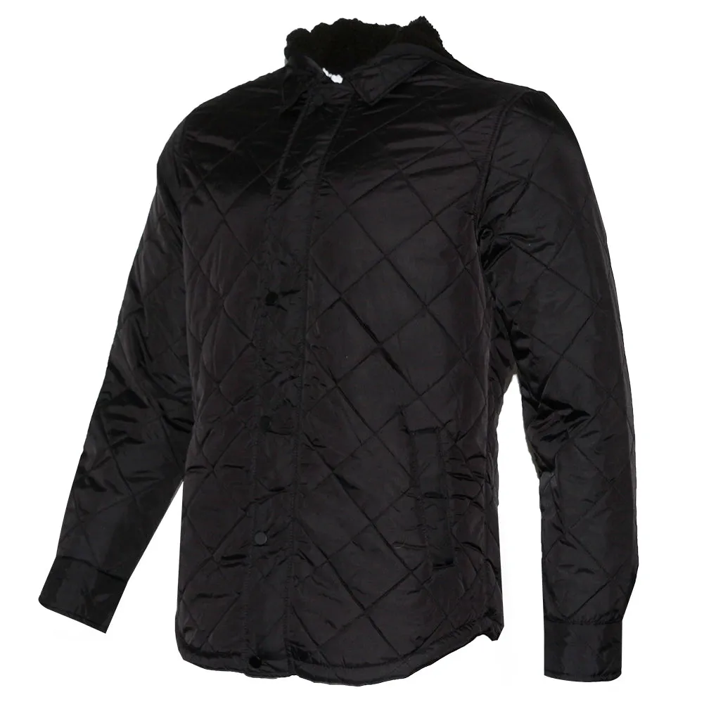 Mens Puffer Hoodie Jacket Puffer Sherpa Lining Slim Fit YH53K071R