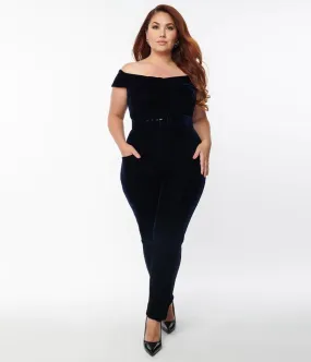Navy Velvet Gillian Jumpsuit
