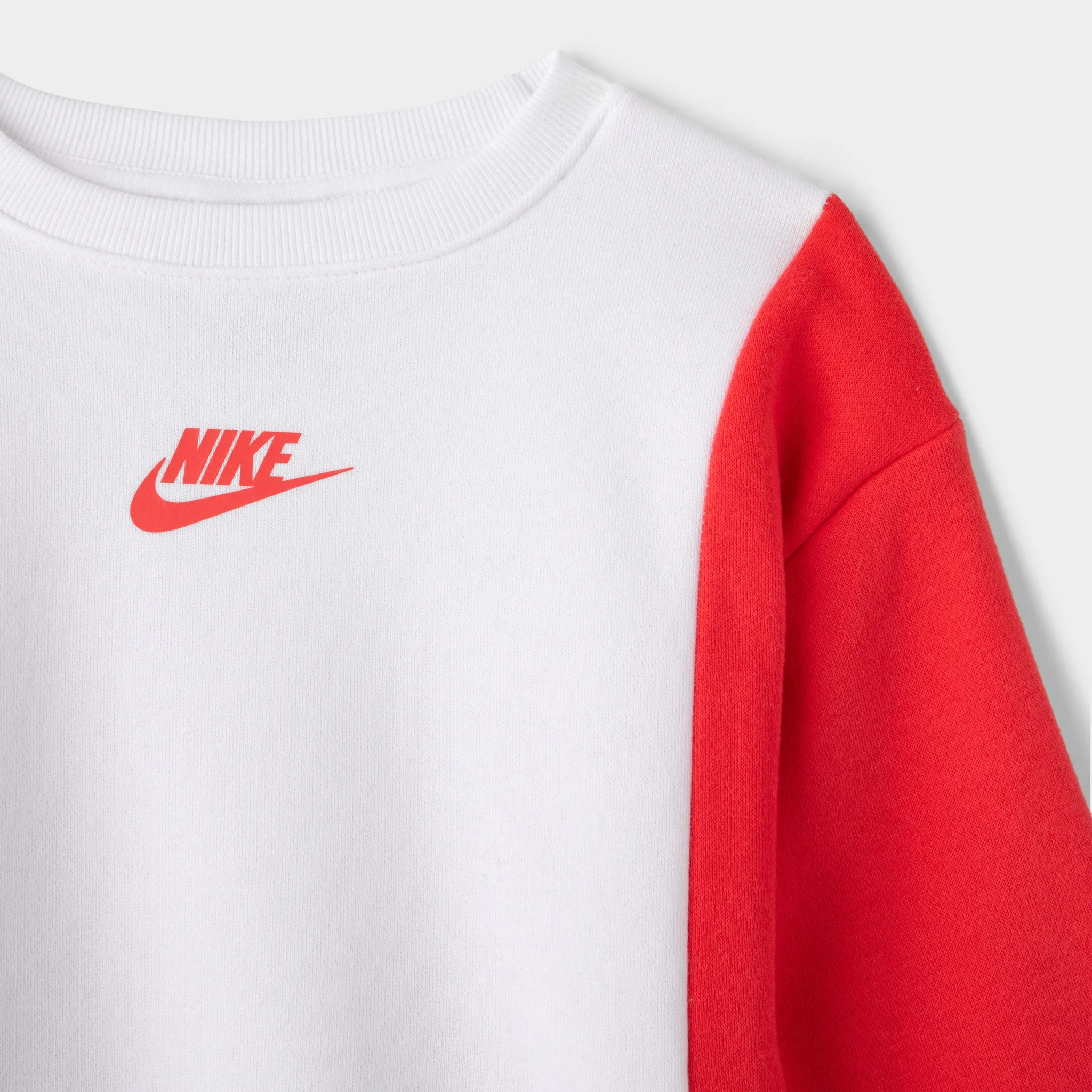Nike Child Girls' Colourblock Crewneck Set Pink / White