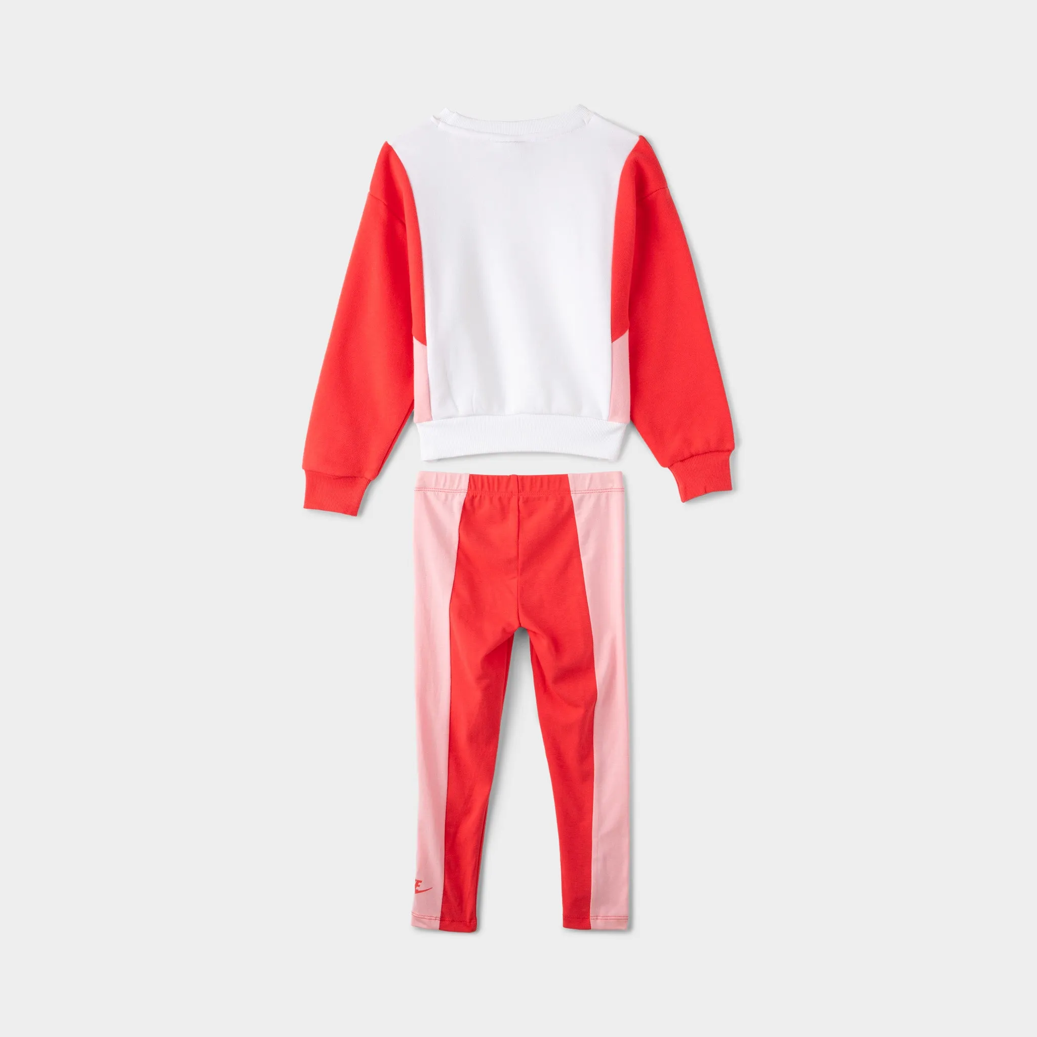 Nike Child Girls' Colourblock Crewneck Set Pink / White