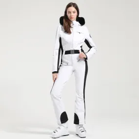 One-piece Ski Suit for Women Thickening Snowboard