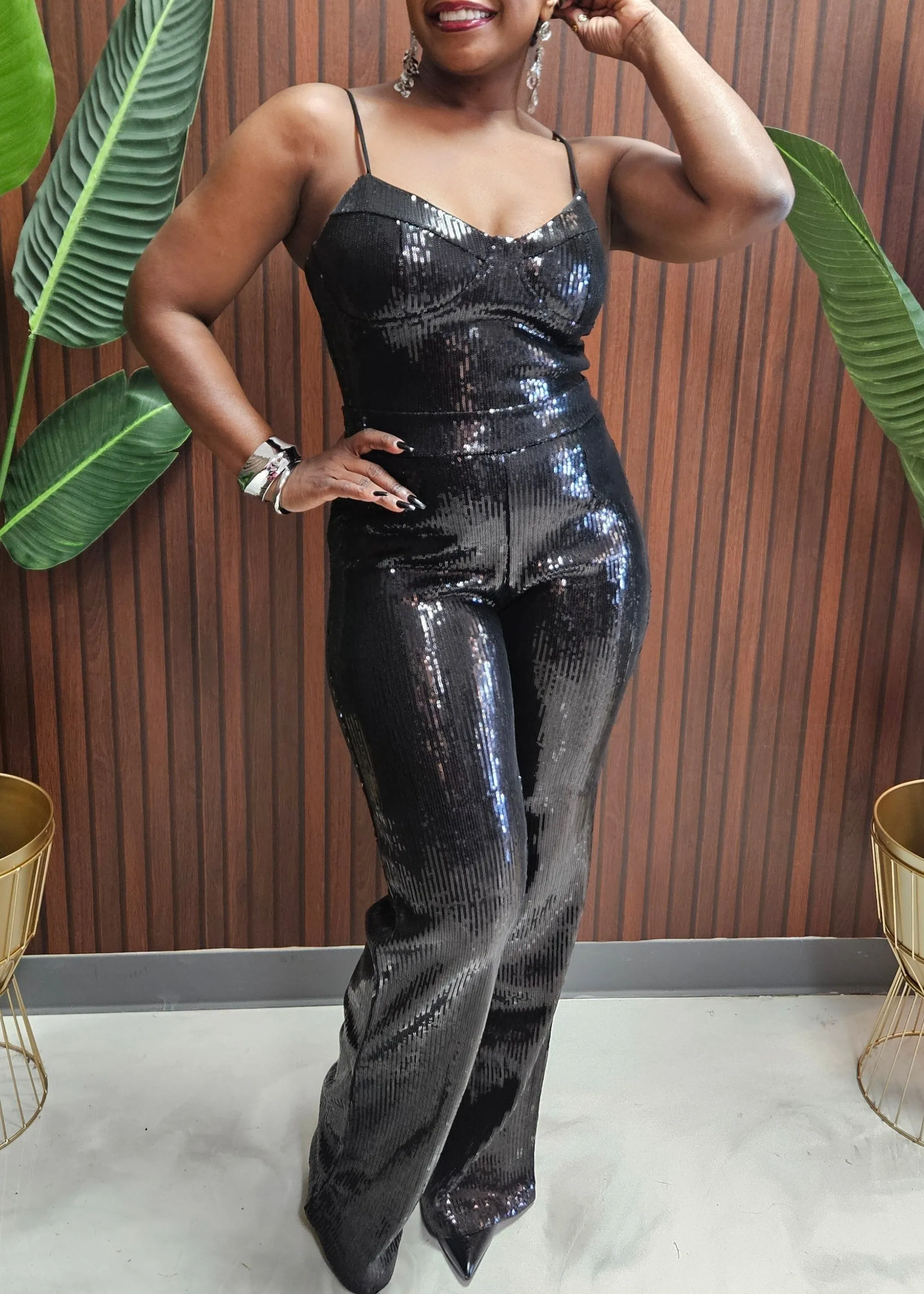 Porsha Sequins Jumpsuit