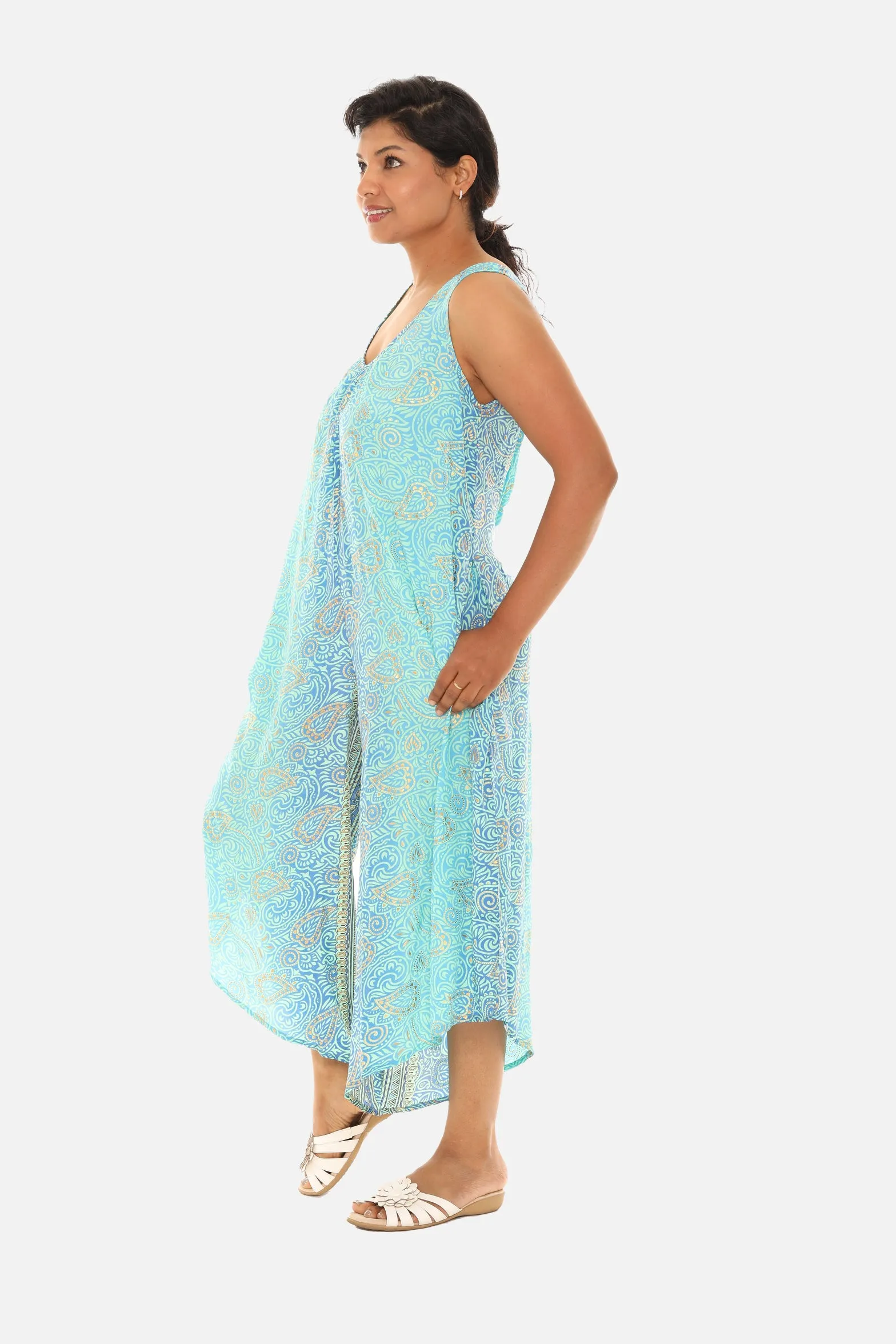 Printed Art Silk Jumpsuit For Women
