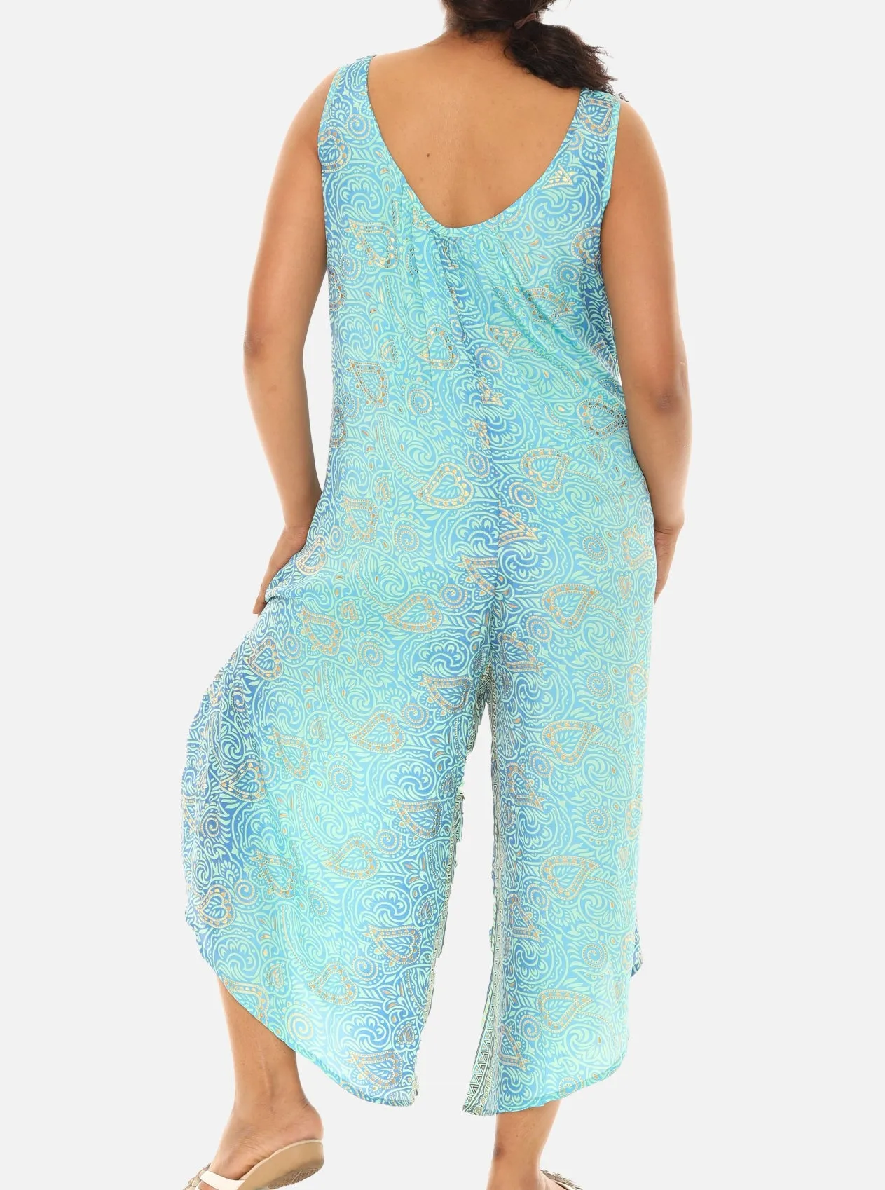 Printed Art Silk Jumpsuit For Women