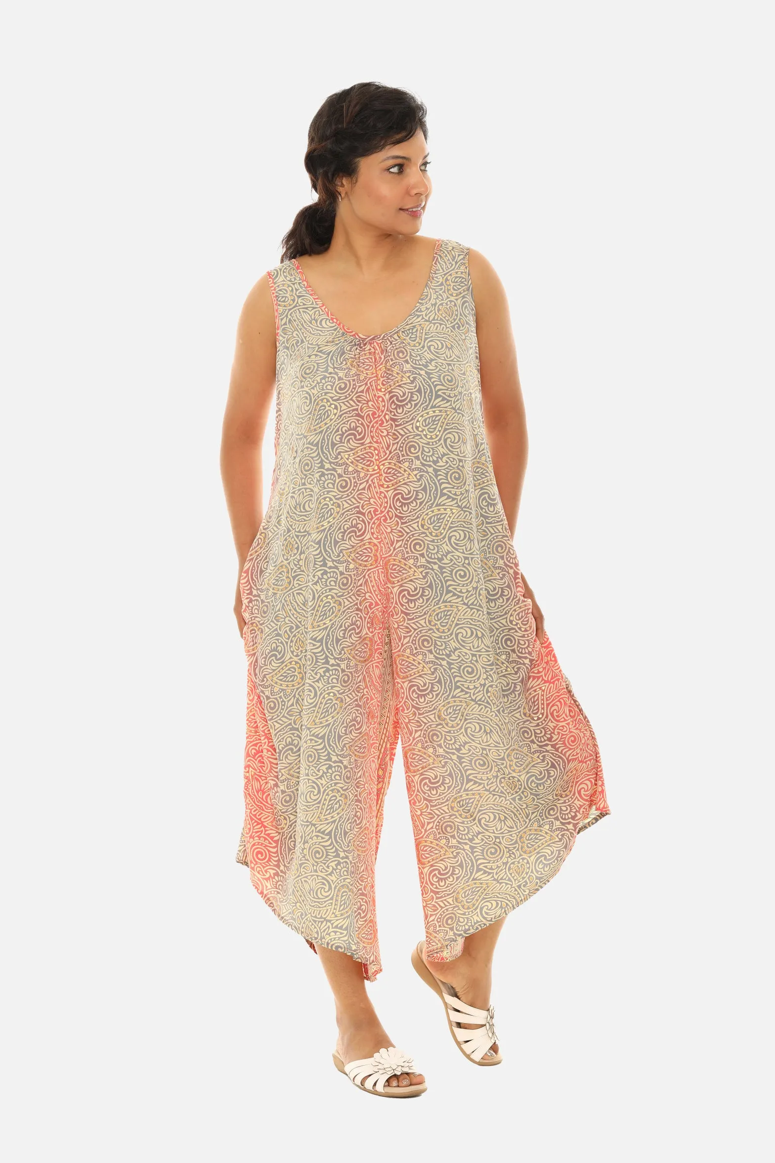 Printed Art Silk Jumpsuit For Women