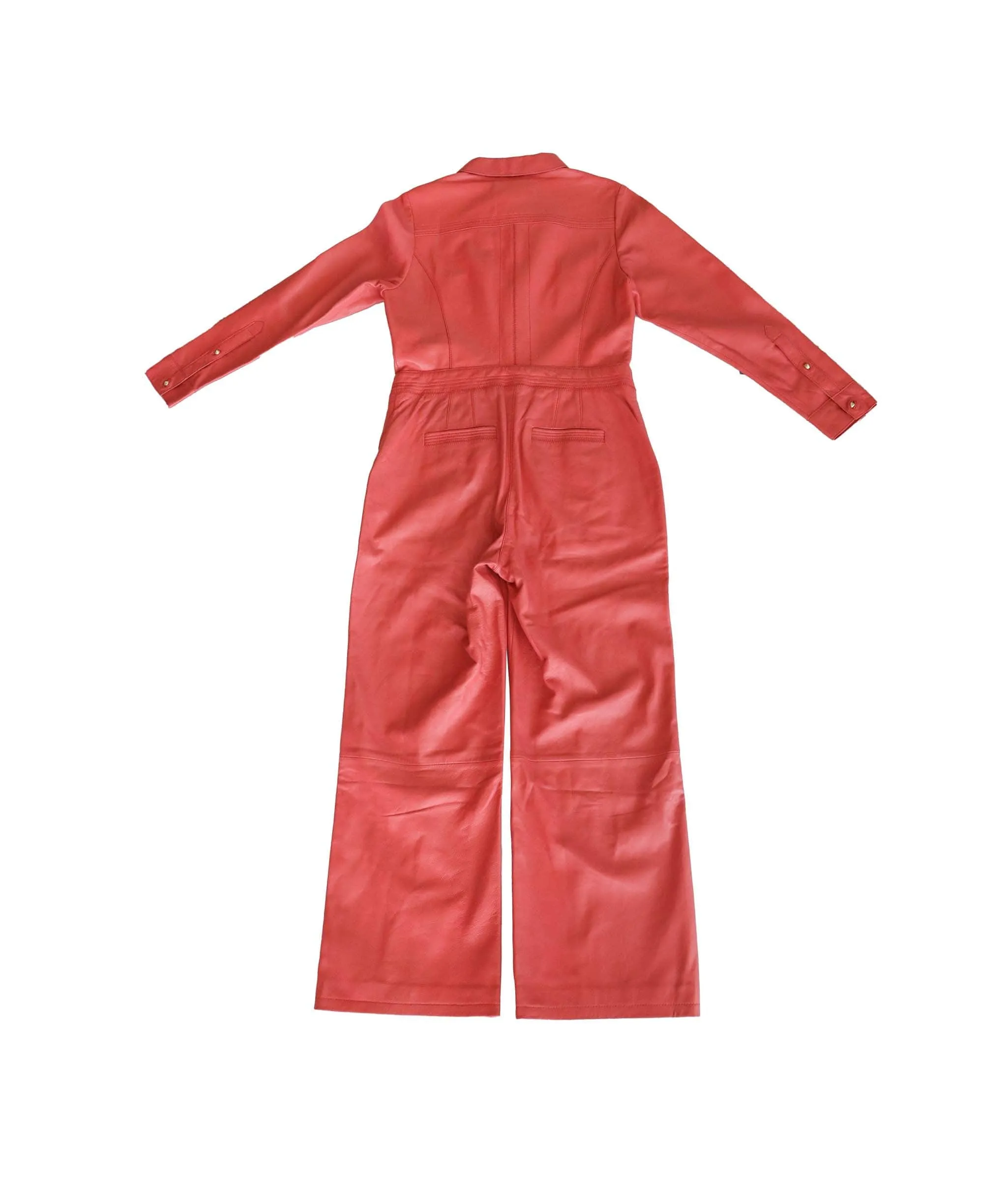 Richard Radcliffe Pink Leather Belted Jumpsuit - RJC3777