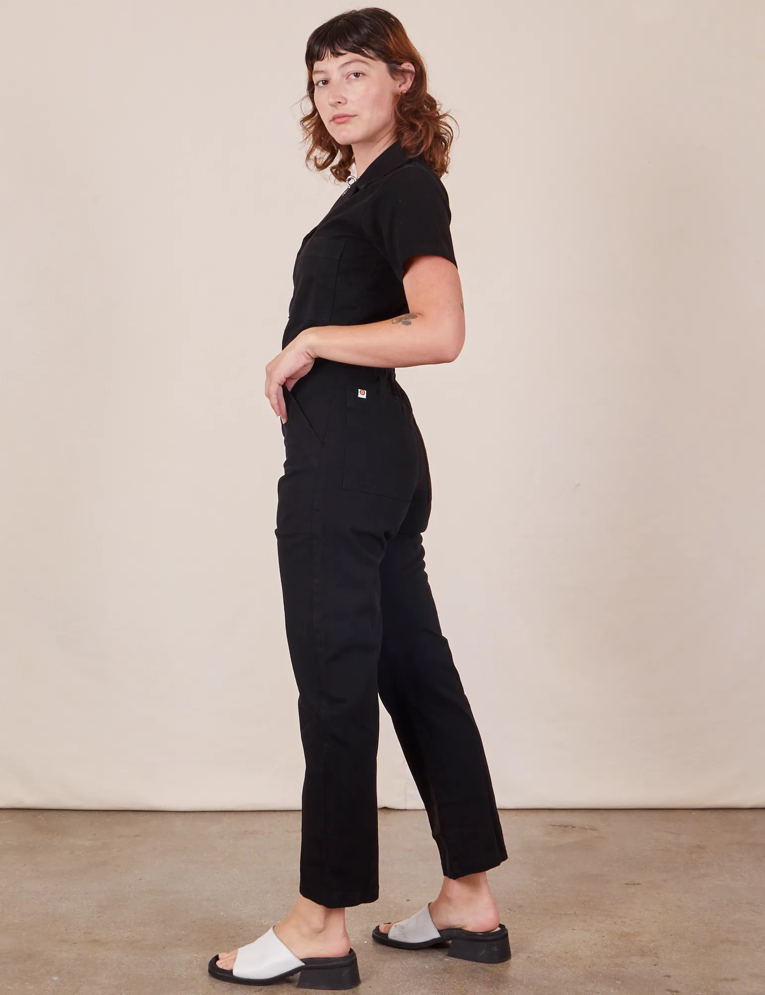 Short Sleeve Jumpsuit - Basic Black