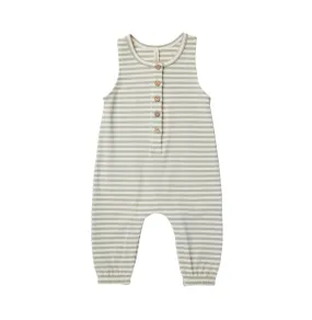 Sleeveless Pistachio Stripe Jumpsuit by Quincy Mae