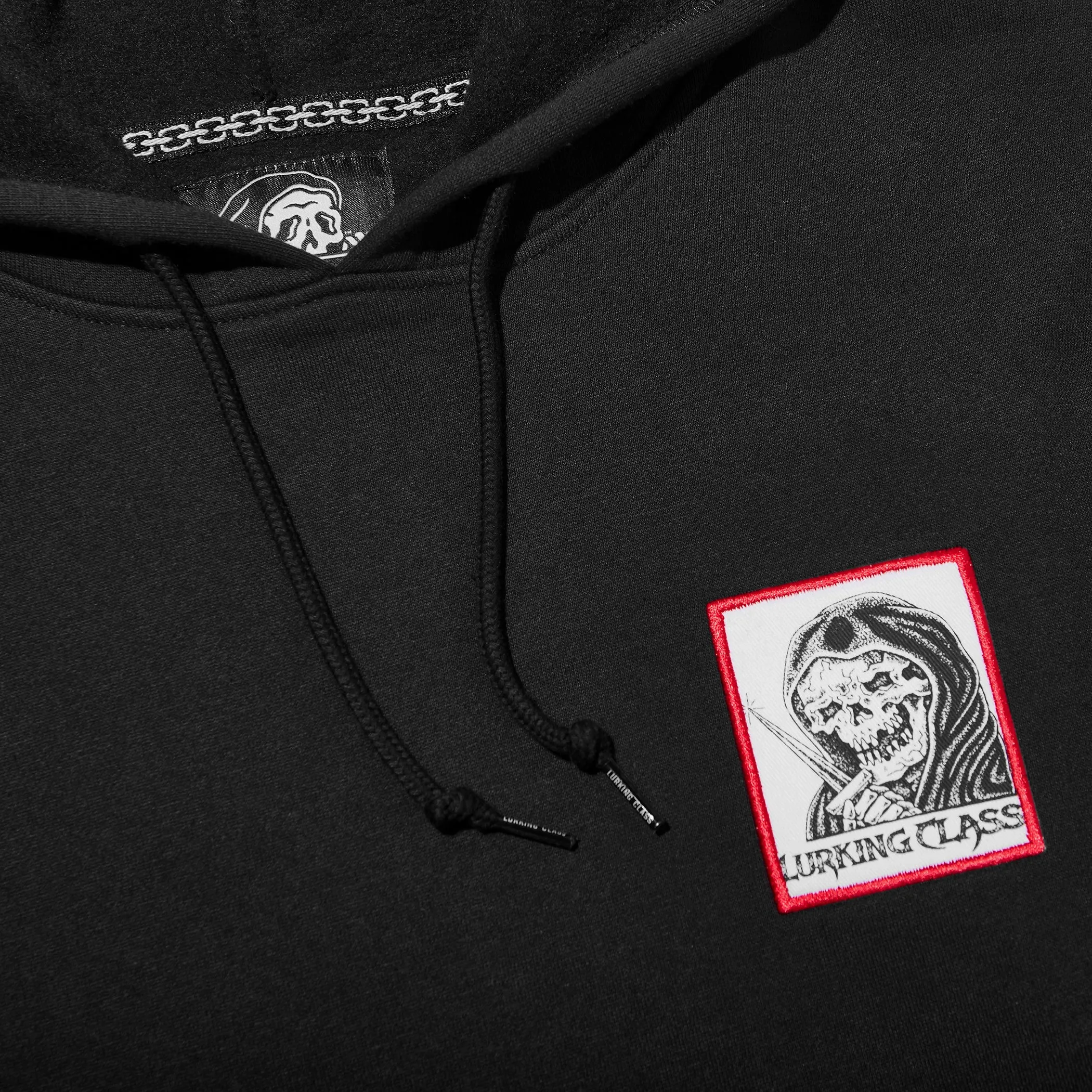 Stay Sharp Patch Hoodie - Black
