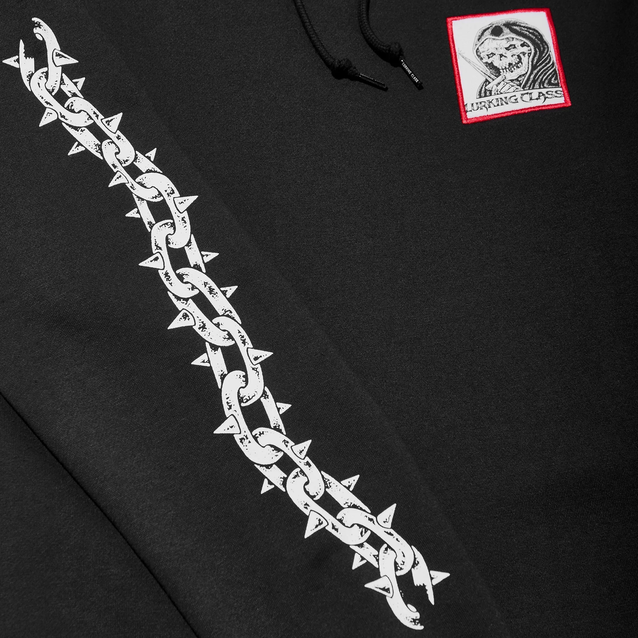 Stay Sharp Patch Hoodie - Black