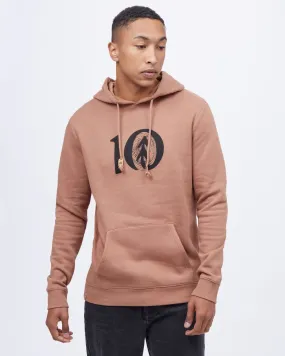 TENTREE Woodgrain Ten Pullover Hoodie Foxtrot Brown Heather
