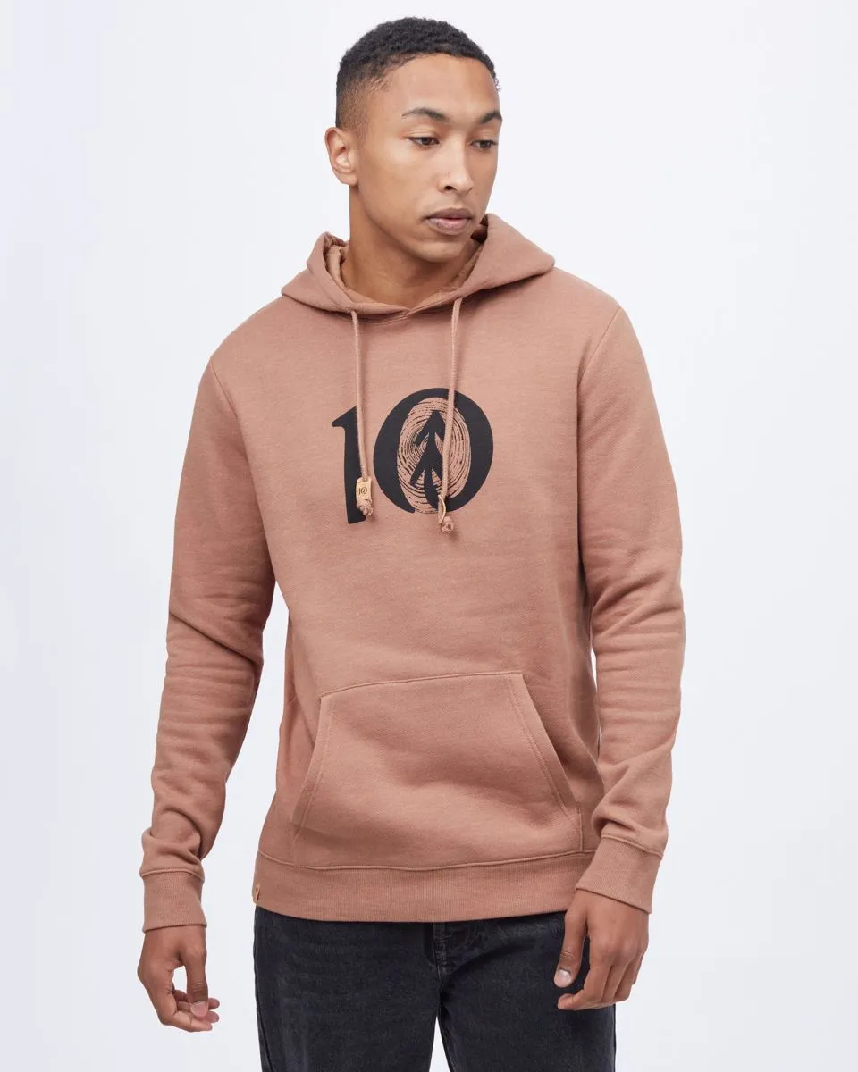 TENTREE Woodgrain Ten Pullover Hoodie Foxtrot Brown Heather