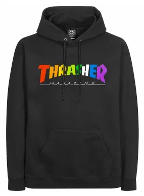 Thrasher Rainbow Mag Hood Black