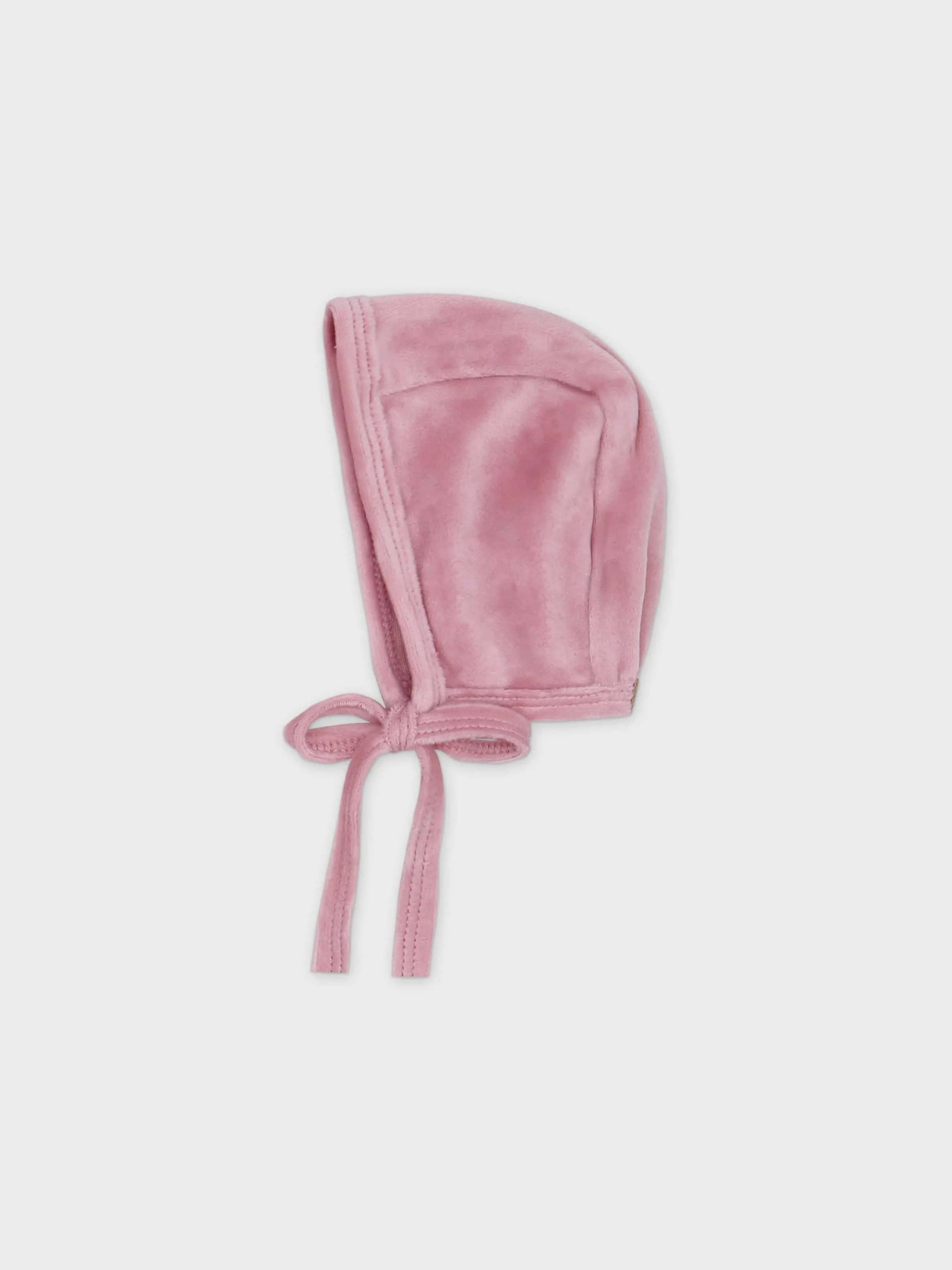 Velour Crossover Stretchy & Bonnet- Pink