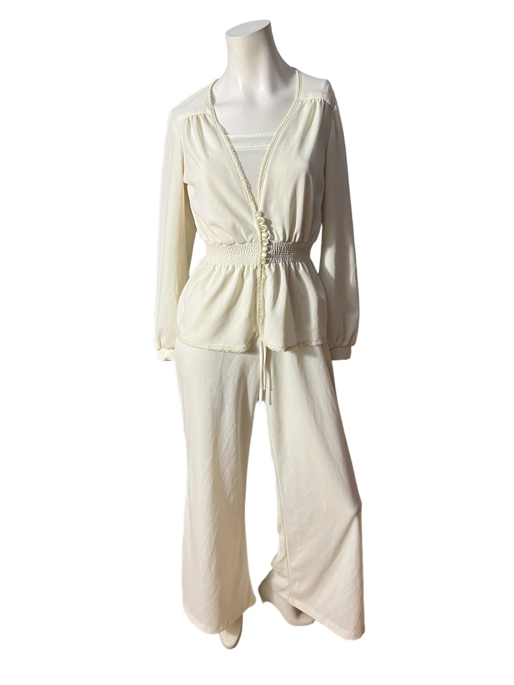 Vintage 70's bellbottom jumpsuit w/ jacket M
