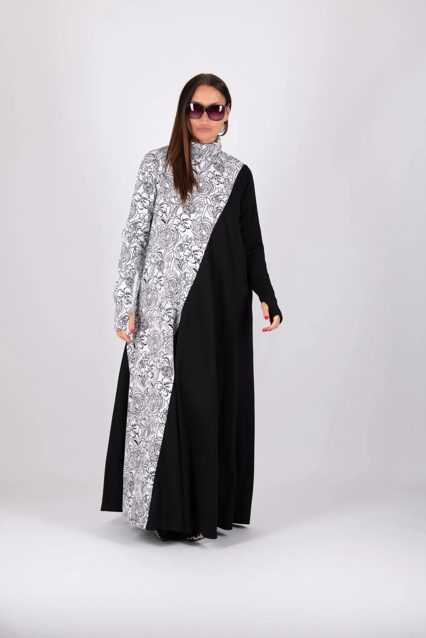 Vivian Long A Line Turtleneck Dress