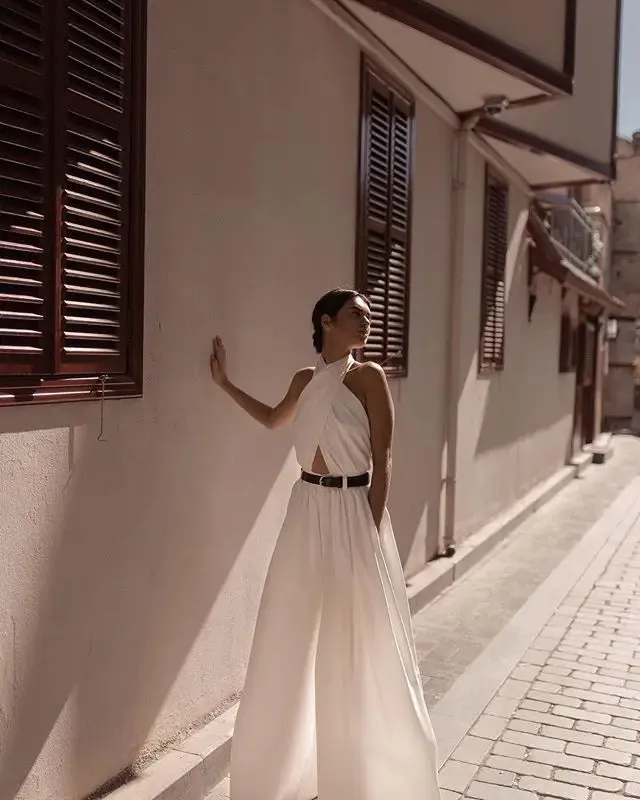 Women Jumpsuits Sexy Backless Hollow