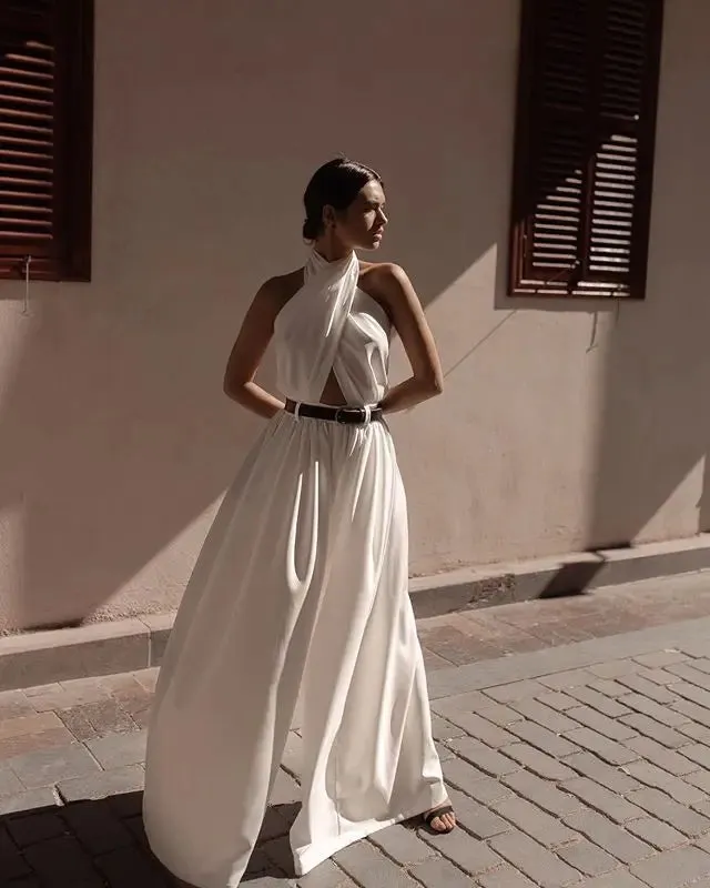 Women Jumpsuits Sexy Backless Hollow