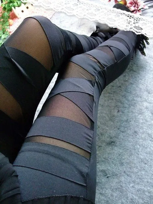 Women's Spring/Autumn Patchwork Stretch Bandage Leggings