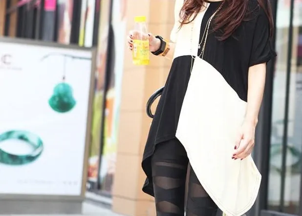 Women's Spring/Autumn Patchwork Stretch Bandage Leggings
