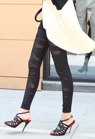 Women's Spring/Autumn Patchwork Stretch Bandage Leggings